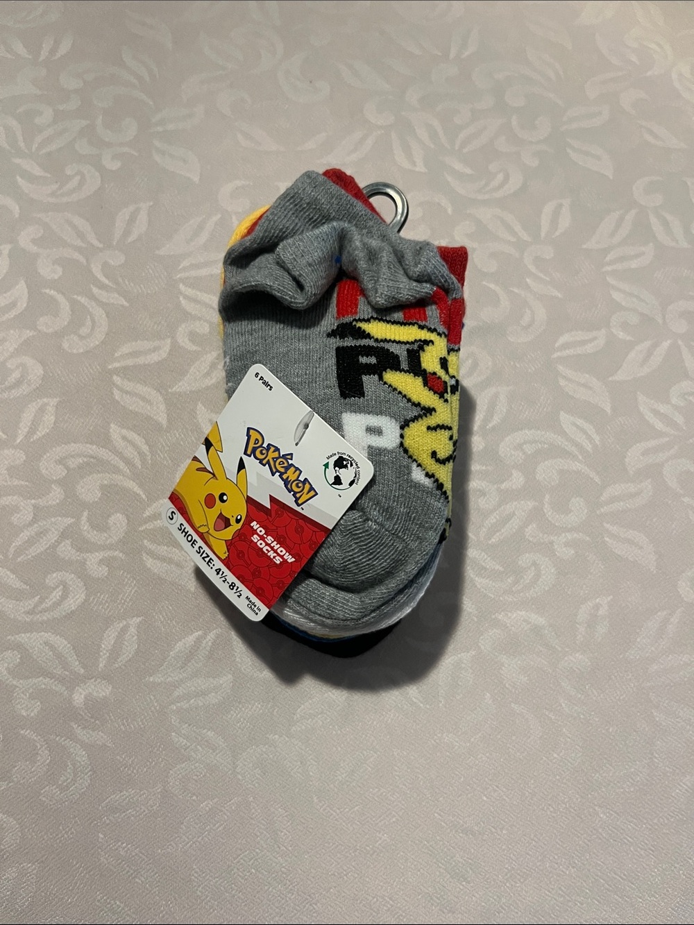 5/$20 NWT Pokémon No Show Socks 6 Pairs Size Small (4&1/2-8&1/2)